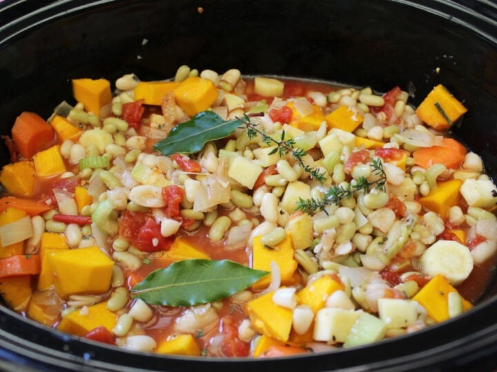 Slow Cooker Vegetable Cassoulet Vegan Bean Stew Tales From The