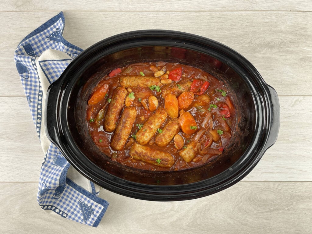 Slow Cooker Sausage Casserole - Tales From The Kitchen Shed
