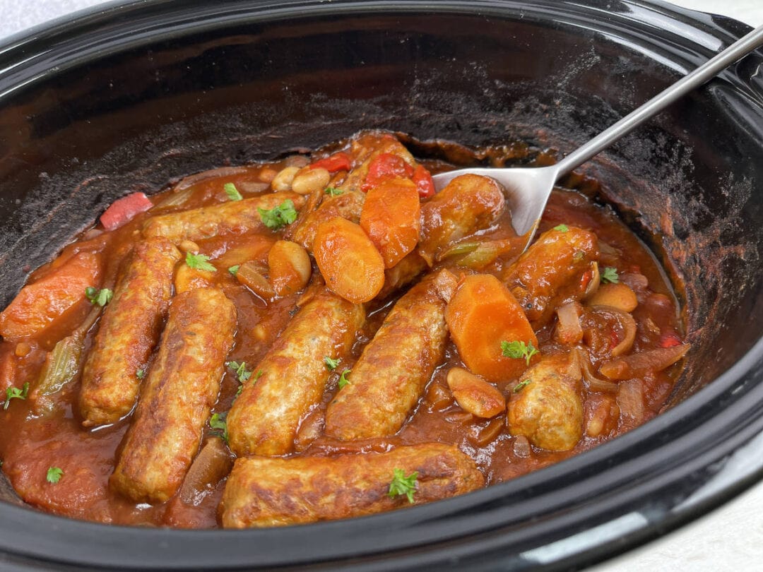 Slow Cooker Sausage Casserole - Tales From The Kitchen Shed