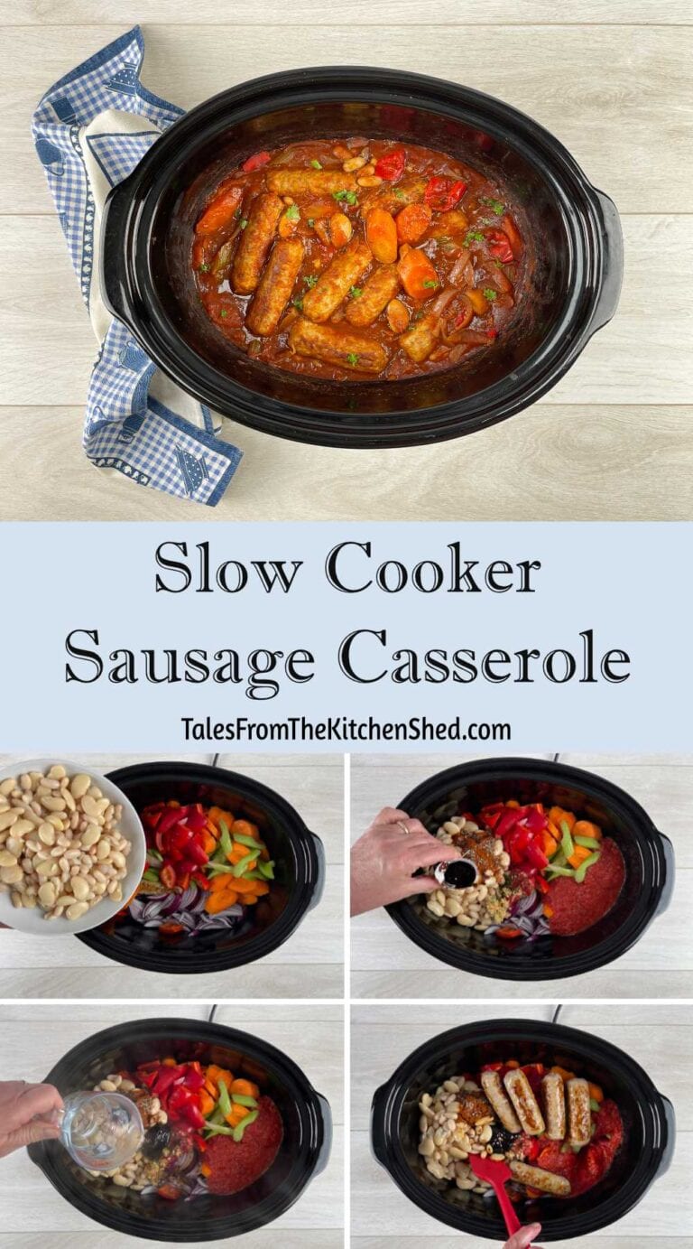 Slow Cooker Sausage Casserole - Tales From The Kitchen Shed
